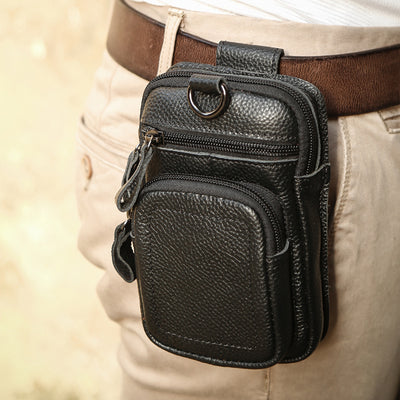 Large Capacity Leather Waist Bag