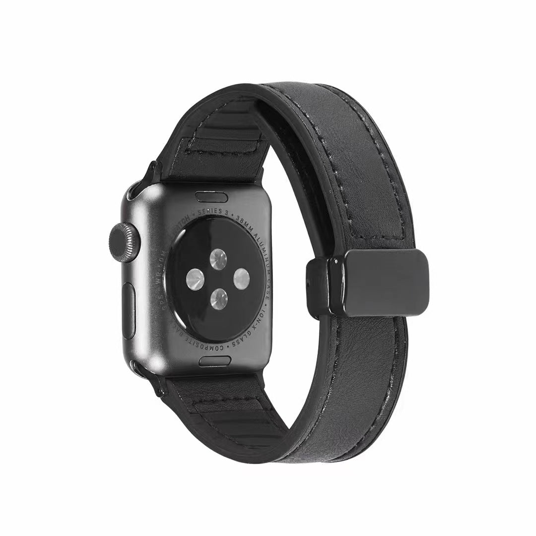 Magnetic Leather Apple Watch Strap